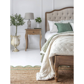 Love Story Taupe Velvet Buttoned Upholstered Bed (King Size) - thumbnail 3