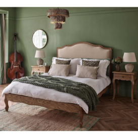 Love Story Natural Linen Upholstered Bed (Super King Size Bed)
