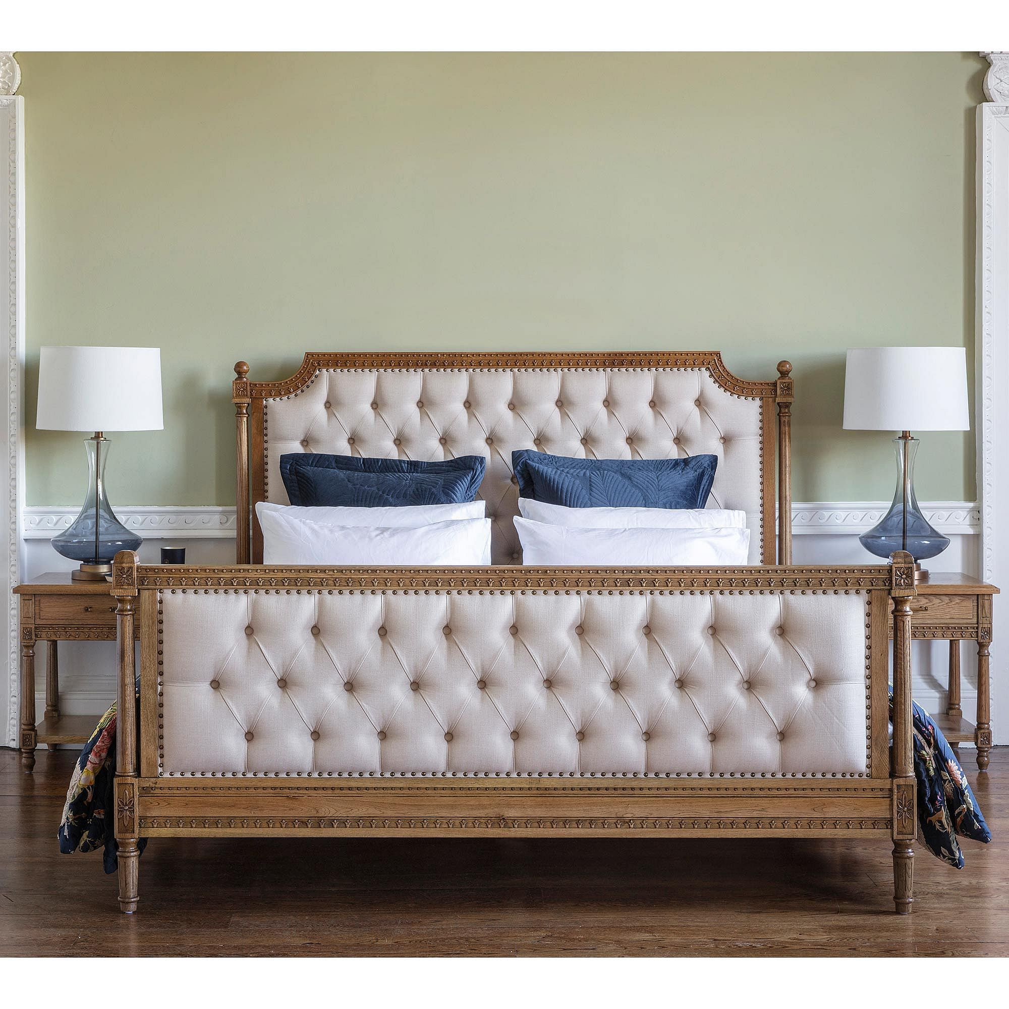Love Story Carved Upholstered Viscount Bed (Super King Size Bed) - image 1