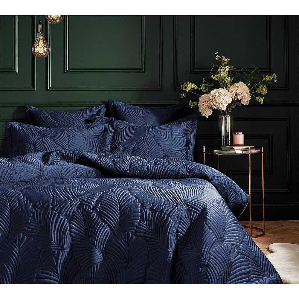 Amortie Luxury Quilted Bed Linen Set in Sapphire Blue (Double Set) - image 1