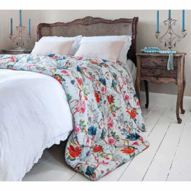 Botanical Chinoiserie Quilted Bedspread - thumbnail 1