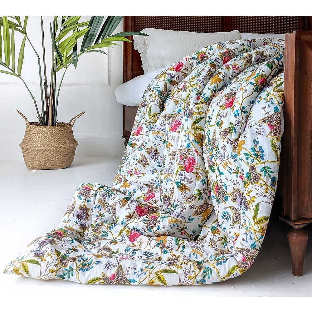 Meadow Blossom Cotton Quilted Bedspread - image 1