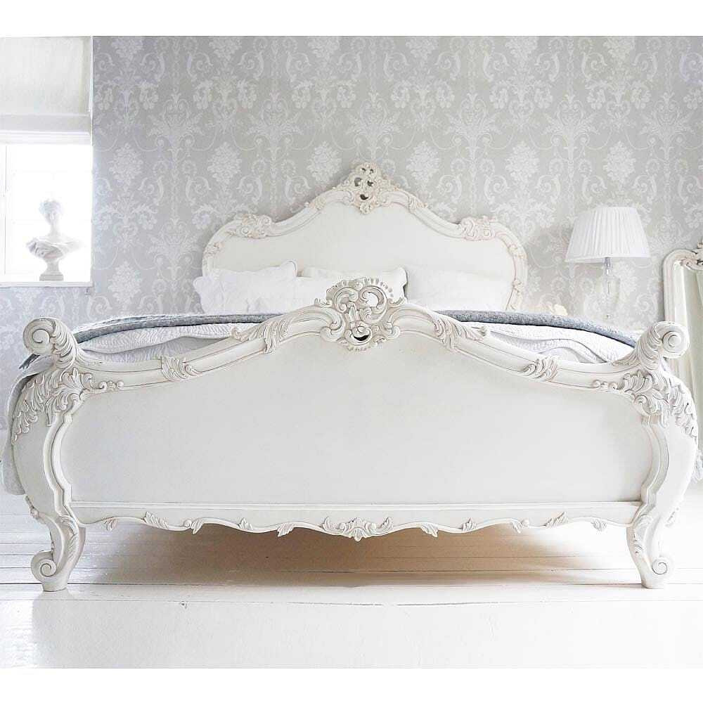 Provençal Sassy White French Bed (Double)