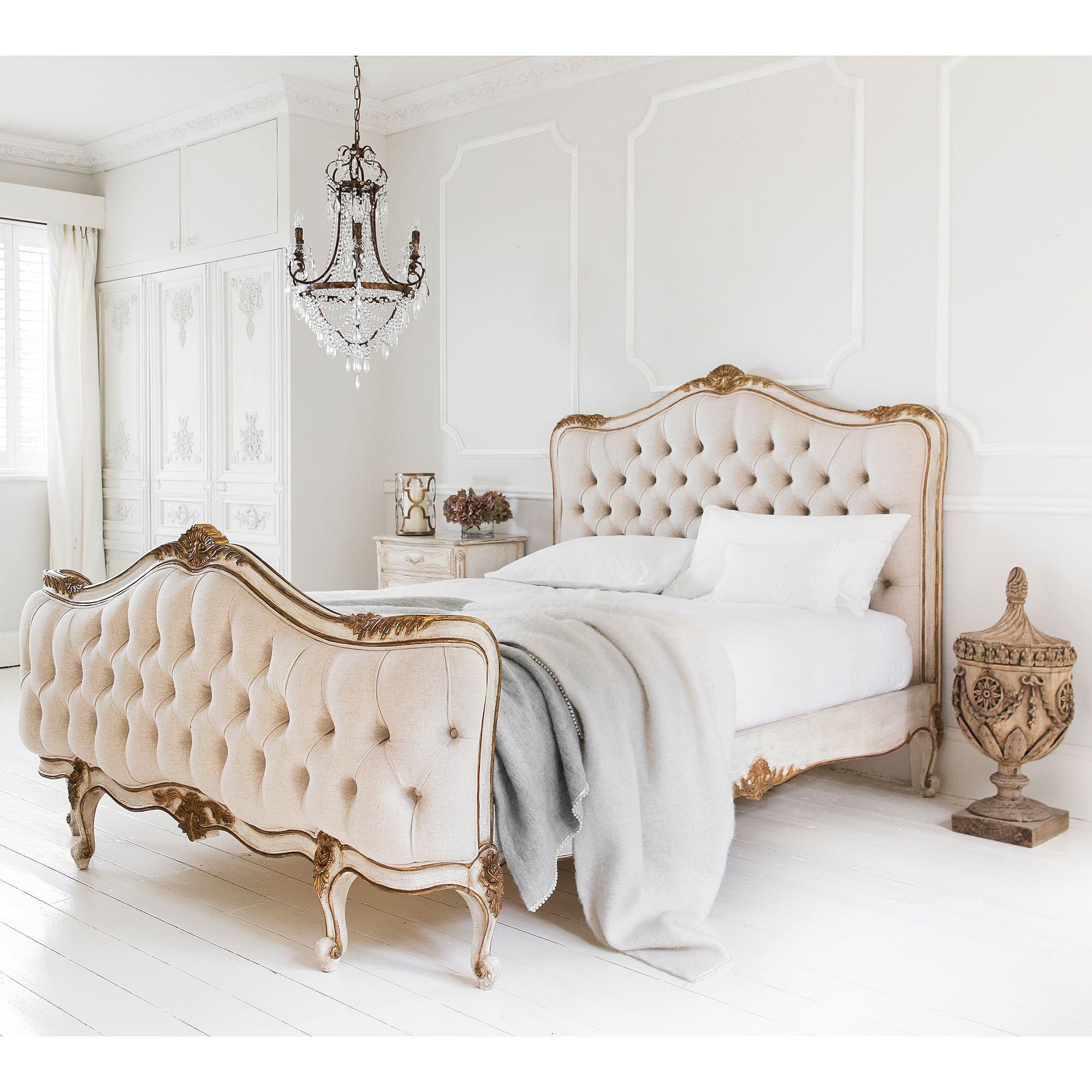 Palais Royal Avenue Linen Upholstered Bed (King) - image 1