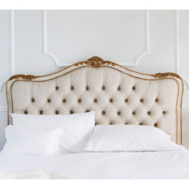 Palais Royal Avenue Linen Upholstered Bed (King) - thumbnail 2