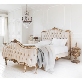 Palais Royal Avenue Linen Upholstered Bed (King) - thumbnail 1