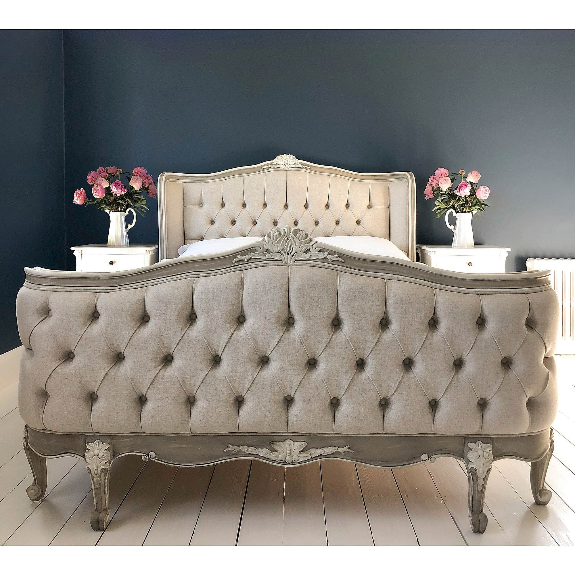 Lit d'Amour Linen Upholstered Bed (Emperor) - image 1