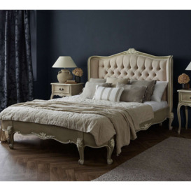 Lit d'Amour, Low Footboard Linen Upholstered Bed (Superking)