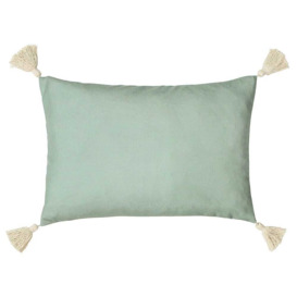 Floral Etchings Cushion in Sage Green - thumbnail 3