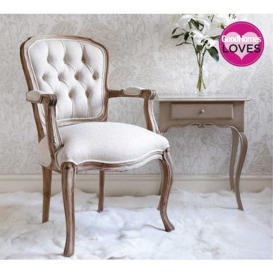 Chateauneuf Upholstered Rustic French Armchair - thumbnail 3