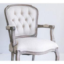 Chateauneuf Upholstered Rustic French Armchair - thumbnail 2