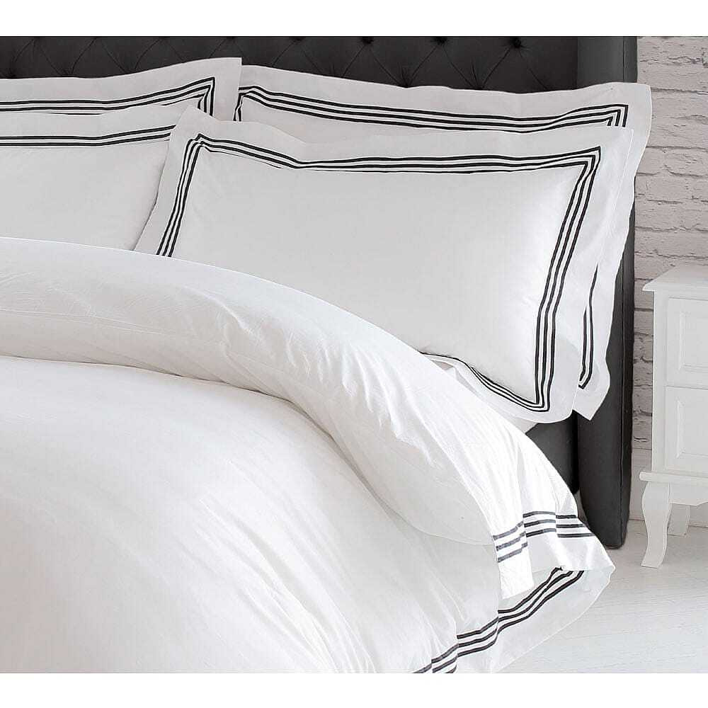 Boutique 400 Tuxedo Bed Linen Set (Pair of Superking Oxford Pillowcases) - image 1