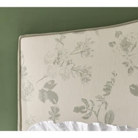 Tumbling Roses Linen Upholstered Bed (King Size Bed) - thumbnail 2