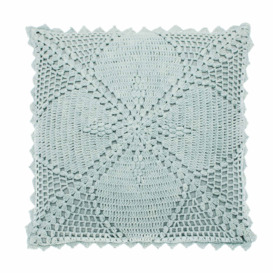 Crochet Blue Cushion - thumbnail 1