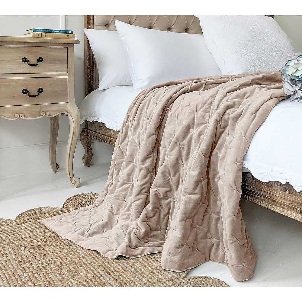 The Luxuriator Bedspread in Fawn Velvet - image 1