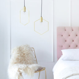 Hexagon Gold Pendant Light - thumbnail 2