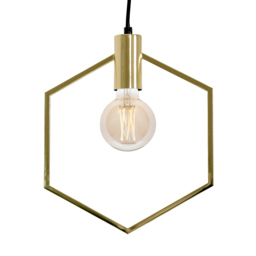 Hexagon Gold Pendant Light - thumbnail 1