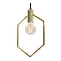Hexagon Gold Pendant Light - thumbnail 5