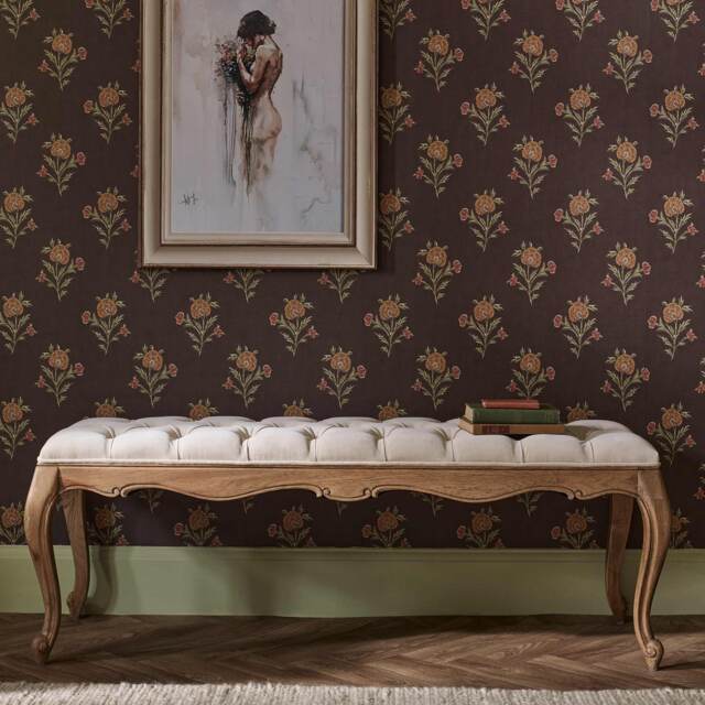 Love Story Taupe Velvet Bench - image 1