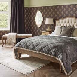 Love Story Taupe Velvet Bench - thumbnail 2