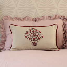 Mulberry Mudita Linen & Velvet Cushion - thumbnail 1