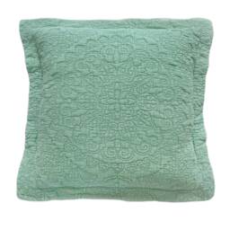 Sage Green Embroidered Cushion
