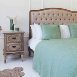 Sage Green Embroidered Cushion - thumbnail 4