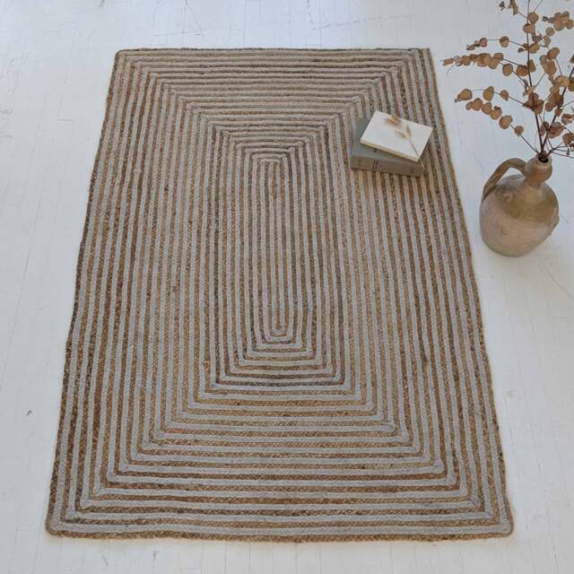 Woven Jute Stripe Rug - image 1