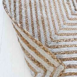Woven Jute Stripe Rug - thumbnail 4