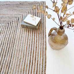 Woven Jute Stripe Rug - thumbnail 5