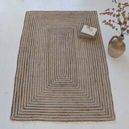 Woven Jute Stripe Rug