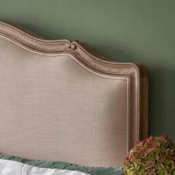Love Story Natural Upholstered Bed in Oatmeal Linen (Large Emperor Size Bed) - thumbnail 5