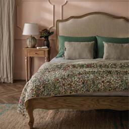 Love Story Natural French Bed in Oatmeal Linen (Large Emperor Size Bed) - thumbnail 3