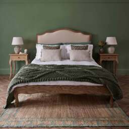 Love Story Natural Upholstered Bed in Oatmeal Linen (Large Emperor Size Bed) - thumbnail 3