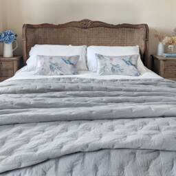 Peachskin Quilted Bedspread in French Grey (Bedspread) - thumbnail 4