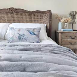 Peachskin Quilted Bedspread in French Grey (Bedspread) - thumbnail 3