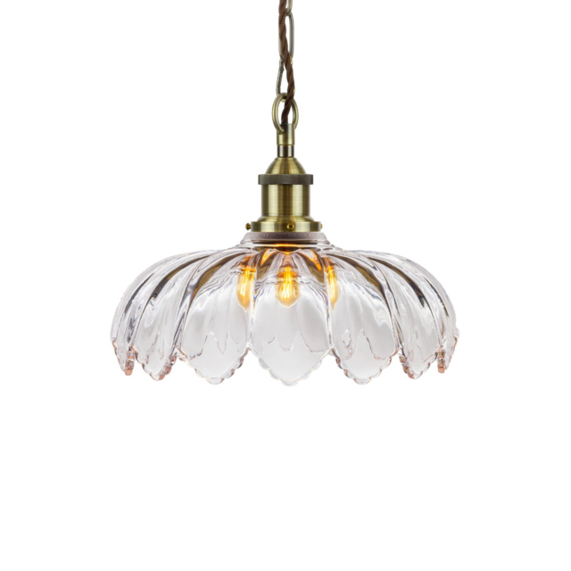 Organic Flora Clear Glass Pendant Light - image 1