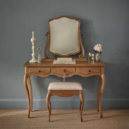 Love Story Oak Dressing Table & Mirror