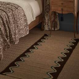 Scallop Wave Runner in Chocolate & Blue