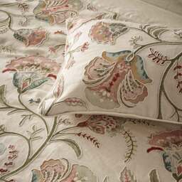 Pressed Flowers Embroidered Cushion in Antoinette’s Pastels - thumbnail 2