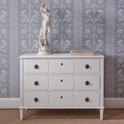 Gustavian White Chest of Drawers - thumbnail 1