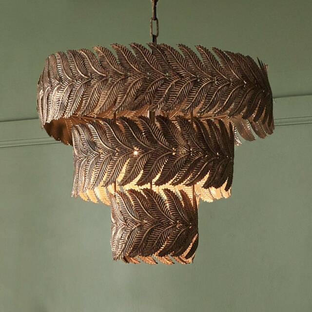 Tiered Leaves Large Pendant Light - image 1