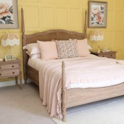 Mélange Linen Cushion in Pale Rose - thumbnail 4