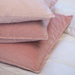 Mélange Linen Cushion in Pale Rose - thumbnail 2