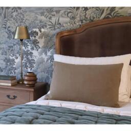 Artists Linen Cushion in Chocolate - thumbnail 3