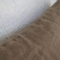 Artists Linen Cushion in Chocolate - thumbnail 2