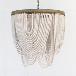 Wooden Beads Large Waterfall Pendant Light - thumbnail 1