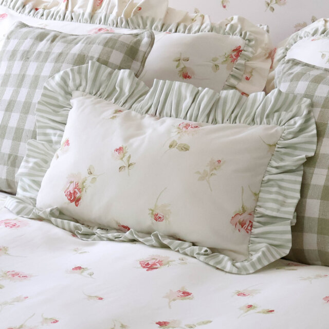 Nostalgic Rose Boudoir Ruffle Cushion - image 1