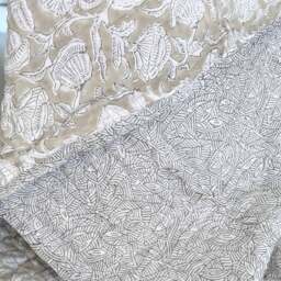 Chai Latte Block Print Bedspread - thumbnail 2