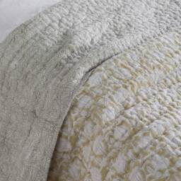 Chai Latte Block Print Bedspread - thumbnail 3
